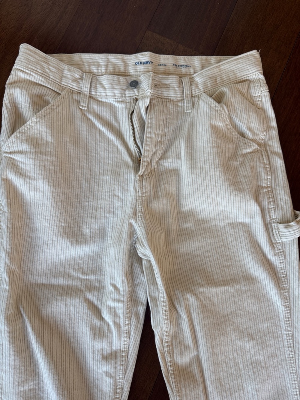 Old Navy Men’s Cream Corduroy Carpenter Pants